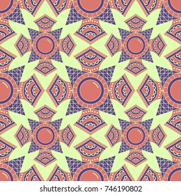 Vector illustration with ornaments for fabrics, notebooks, cards. Seamless pattern.