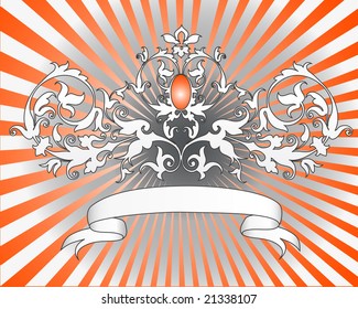 vector illustration of ornate floral pattern