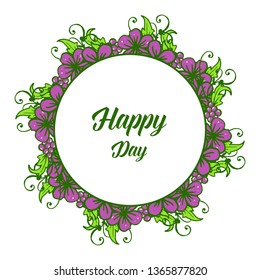 Vector illustration ornate flower frame for decoration happy day hand drawn