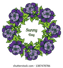 Vector illustration ornate of flower frame for various card sunny day