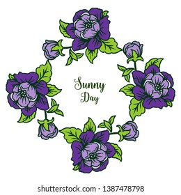 Vector illustration ornate of flower frame for various card sunny day