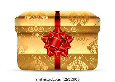 Vector illustration of ornate gift box