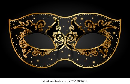 Vector illustration of ornate mask