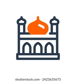 Vector Illustration of Ornate Mosque Architecture