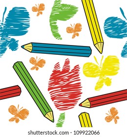 Vector illustration os school seamless background