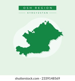 Vector illustration vector of Osh Region map Kyrgyzstan