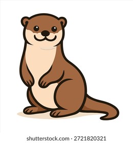 Ilustração vetorial de uma lontra