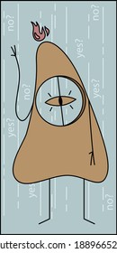 vector illustration. Ouija Planchette| Ouija Spirit Board Game Printable Clipart Vector.sticker, character. Occult magic halloween mystic arrow symbol. divination, spirits,