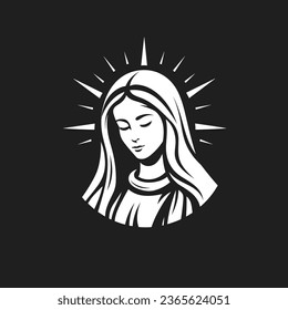 Ilustración vectorial de Nuestra Señora Virgen María 
