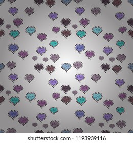 Vector illustration. Our love is magic. Cartoon hearts love on white, black and neutral colors on cute background. Seamless pattern with hearts. Love card.
