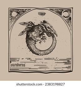 Vector illustration of ouroboros in EPS10 version format