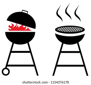 vector illustration of an outdoor grill