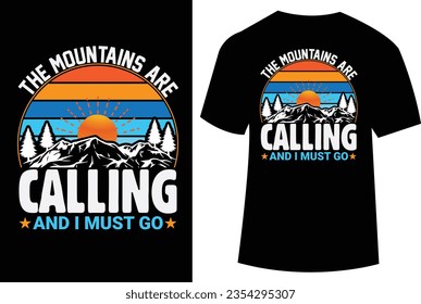 Vector illustration for outdoor mountain adventure t shirt design