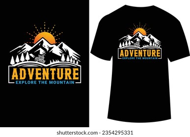 Vector illustration for outdoor mountain adventure t shirt design