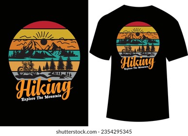 Vector illustration for outdoor mountain adventure t shirt design