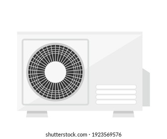 Vector illustration of the outdoor unit of the air conditioner.