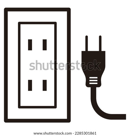 Vector illustration of outlet and plug