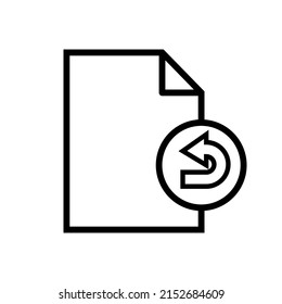 Vector Illustration. Outline Black Icons Of Electronic And Paper Documents. Document Flow Management. Paper Sheet Icon.