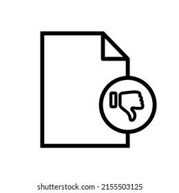 Vector Illustration. Outline Black Icons Of Electronic And Paper Documents. Document Flow Management. Paper Sheet Icon.