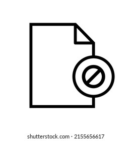 Vector illustration. Outline black icons of electronic and paper documents. Document flow management. Paper sheet icon.