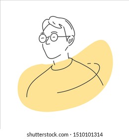 Vector Illustration Outline Character People 