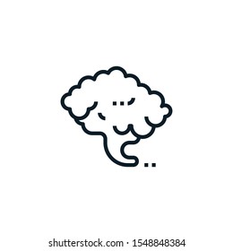 Vector illustration outline design of brain, mind icon. Editable stroke. Outline icons suitable for web, infographics, interface and apps.
