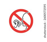 vector illustration outline design no gossiping.