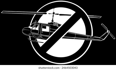 Ilustración vectorial del esquema Helicóptero diseño arte