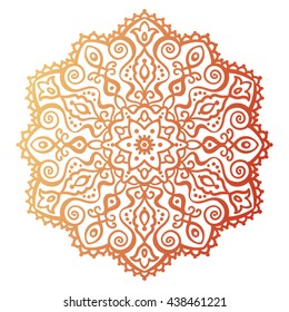 vector illustration, outline, mandala,  abstract,   element for design, east, doodle, tattoo, sun, star