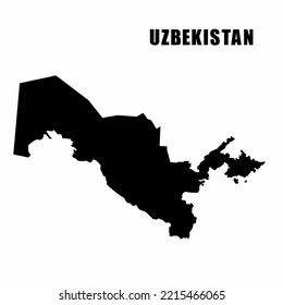 Vector illustration of outline map of Kazakhstan. High-detail border map. Silhouette of a country map isolated on a white background. Map for infographic and geographic information.