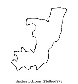 Vector Illustration of Outline Map of Republic of the Congo in black with Transparent background (PNG).