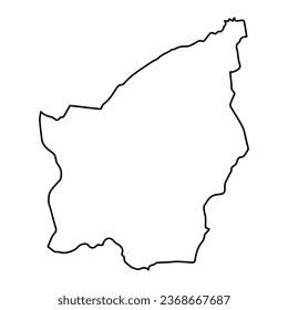 Vector Illustration of Outline Map of San Marino in black with Transparent background (PNG).