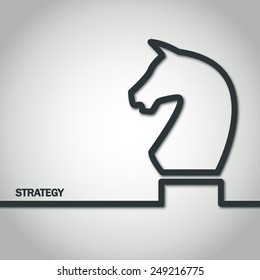 Vector Illustration of Outline Strategy Concept for Design, Website, Background, Banner. Minimalistic Business Template. Logo for Businessman Finance Management Concept infographic for Marketing