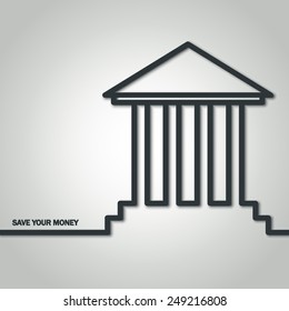 Vector Illustration of Outline Strategy Concept for Design, Website, Background, Banner. Minimalistic Business Template. Logo for Businessman Finance Management Concept infographic for Marketing