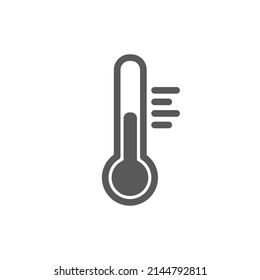 vector illustration of outline thermometer template icon.