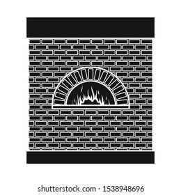 Vector illustration of oven and bread sign. Graphic of oven and interior stock symbol for web.