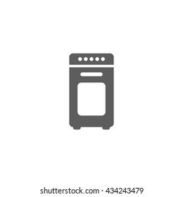 Vector illustration of oven icon on white background