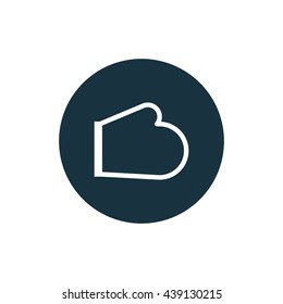 Vector illustration of oven mitts icon