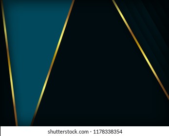 Vector illustration of overlap layout on dark blue papers, abstract background for card template, poster, and invitation.