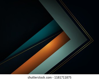 Vector illustration of overlap layout on dark blue papers, abstract background for card template, poster, and invitation.