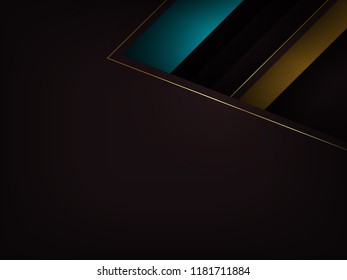 Vector illustration of overlap layout on dark blue papers, abstract background for card template, poster, and invitation.