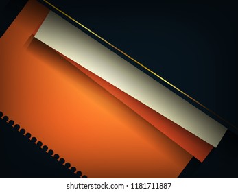 Vector illustration of overlap layout on dark blue papers, abstract background for card template, poster, and invitation.