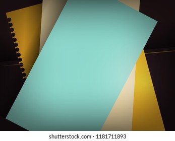 Vector illustration of overlap layout on dark blue papers, abstract background for card template, poster, and invitation.