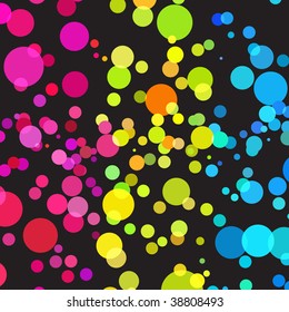 Vector - Illustration of overlapping colorful dots pattern for background abstract