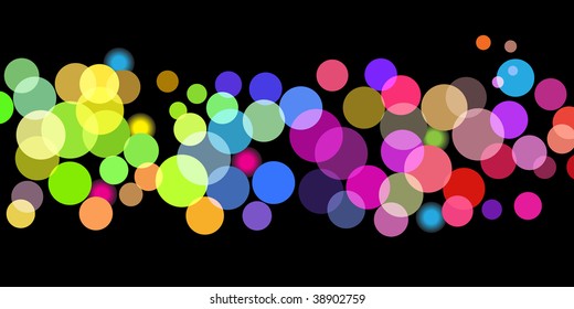 Vector - Illustration of overlapping colorful dots pattern for background abstract