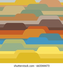 vector illustration of overlapping folders in retro colors for archive concepts and backgrounds
