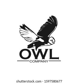 Vector illustration of an owl design on white background, Logo, Symbol,Animals 