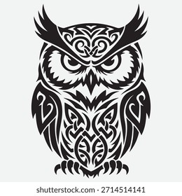 vector illustration of an owl Diverse Bird Silhouettes in a Nature-Inspired Artwork
