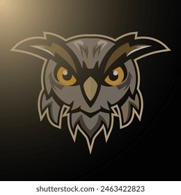 Vector illustration of an owl for an esports logo