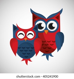 Vector illustration of an Owl, graphic design